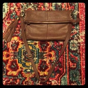 Leather crossbody Lucky Brand